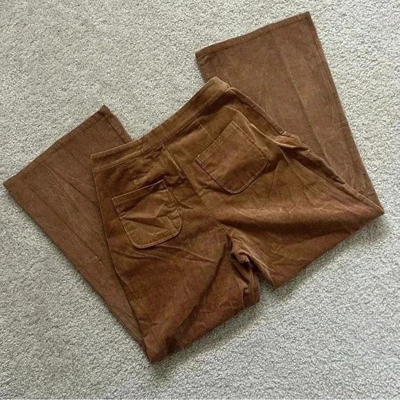 Sadie & Sage Wide Leg Brown Corduroy Pants Women’s Size M Style# AA472093 - Picture 14 of 16